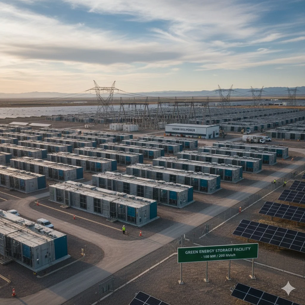 100 MW battery storage project case study preview